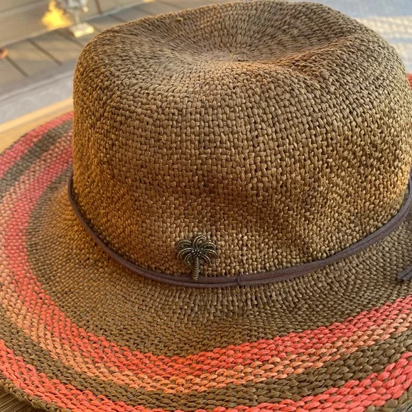Sun n Sand Hat Brimmed Sun Brown and Orange - Picture 4 of 7